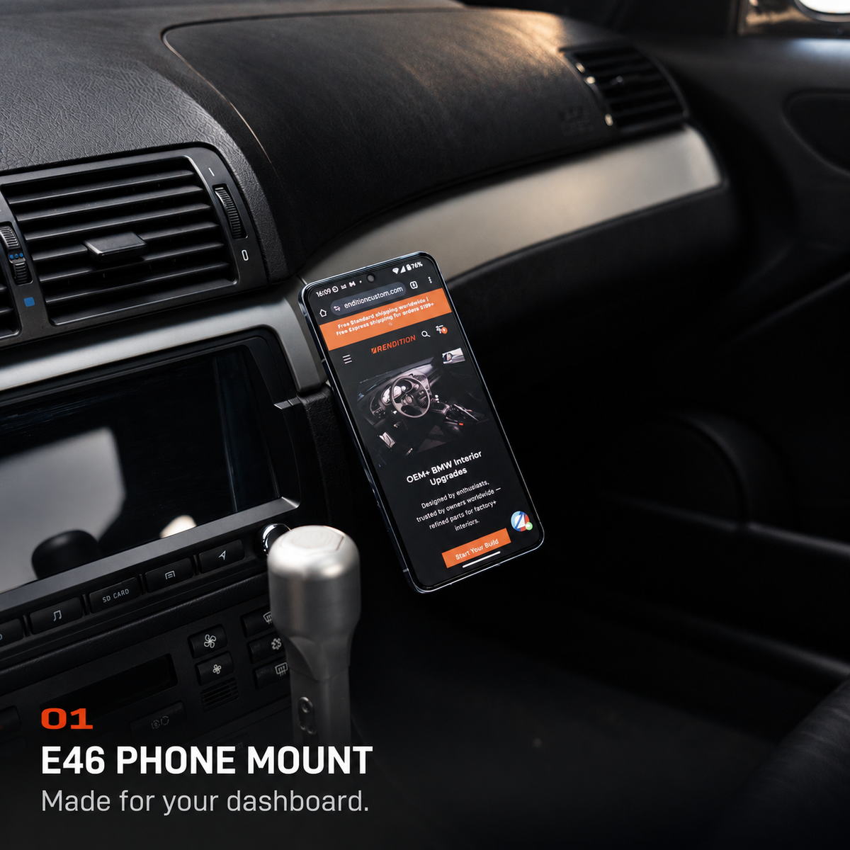 BMW E46 Phone Mount V3 product detail