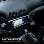 BMW E46 Multimedia Head Unit with CarPlay + Android Auto - DAILY CONNECTION: Maps and music in your E46.