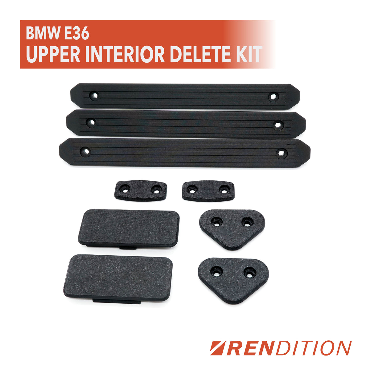 BMW E36 Upper Interior Delete Kit | Sun Visor, Vanity Light & Handle Removal