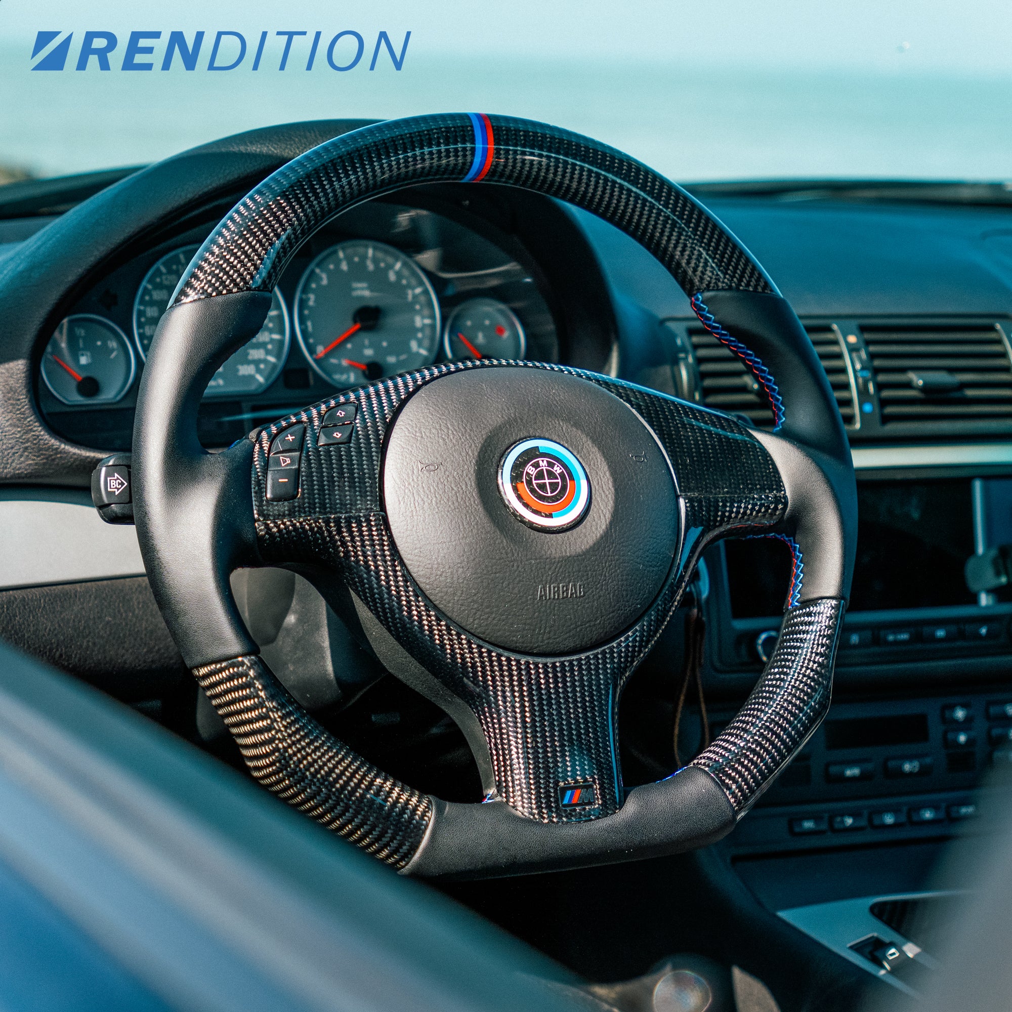 BMW E46 客製化碳纖維方向盤 – 納帕皮、Alcantara、鍛造或斜紋碳纖維