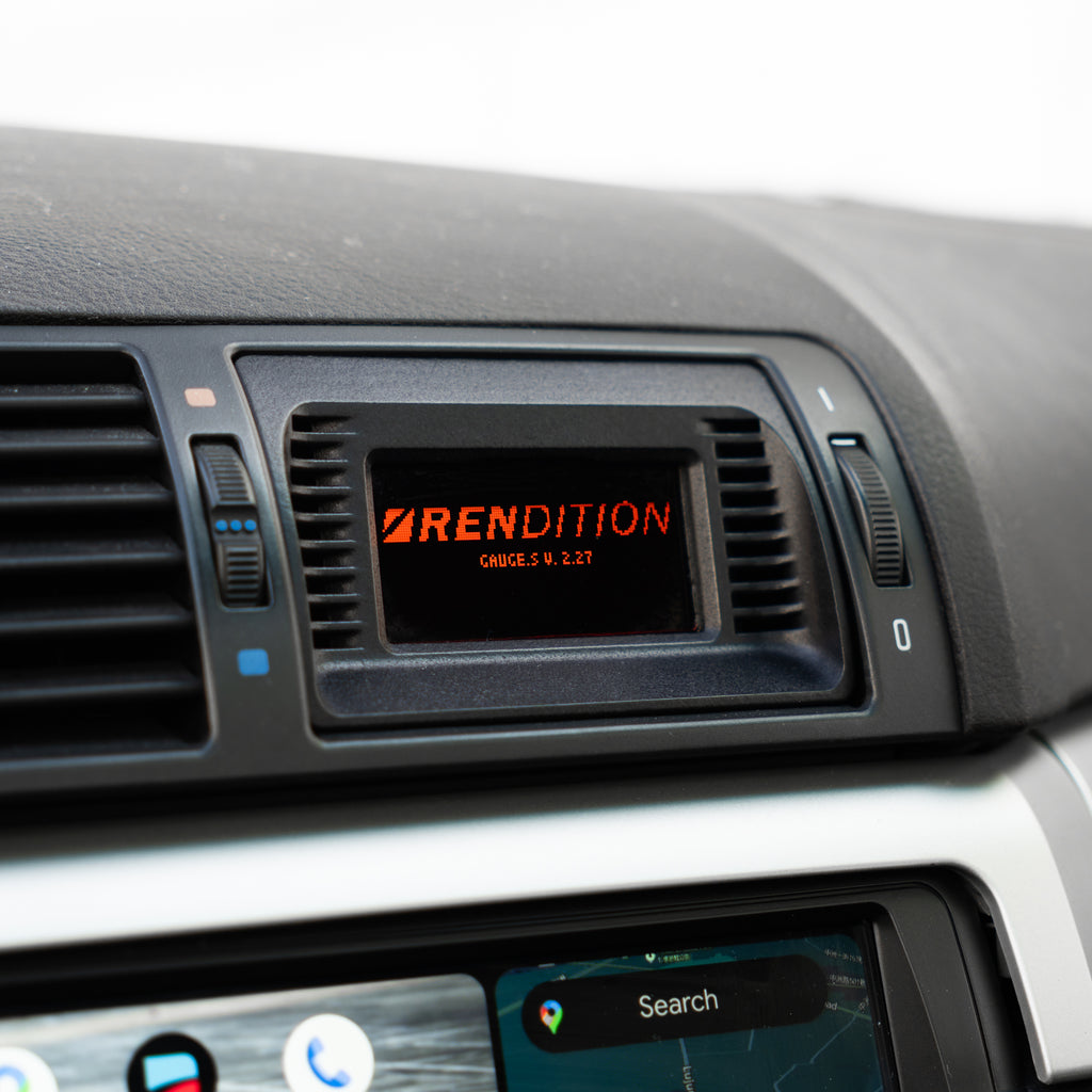 Rendition Gauge.S – 適用於BMW E39 和 E46 的中央通風口數位儀表