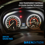 BMW E9X GAUGE FACE / GAUGE OVERLAY FOR 318, 320, 323, 325,328, 330, 335, M3