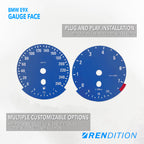BMW E9X GAUGE FACE / GAUGE OVERLAY FOR 318, 320, 323, 325,328, 330, 335, M3