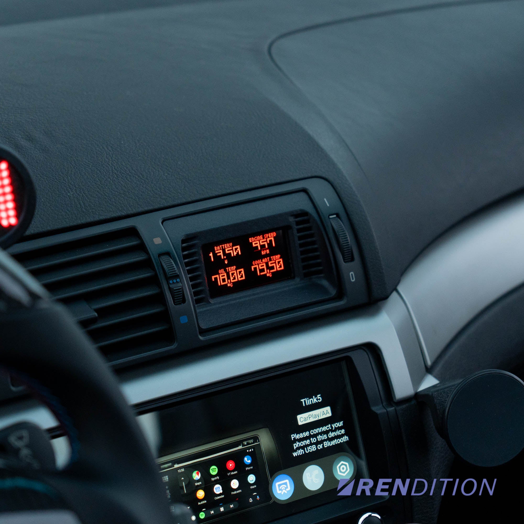 Rendition Gauge.S – 適用於BMW E39 和 E46 的中央通風口數位儀表
