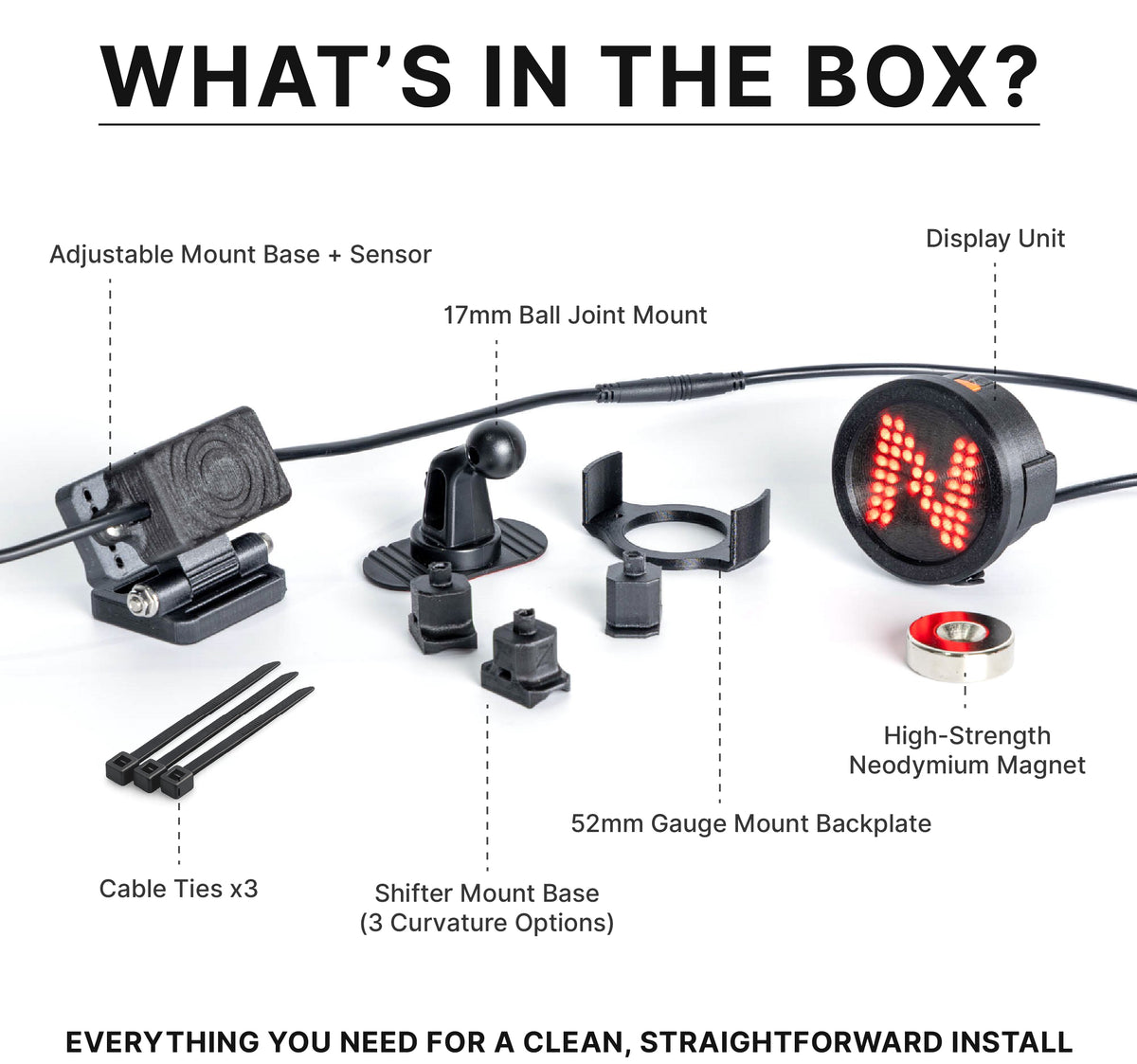 Rendition ShiftView™ Universal Digital Gear Display