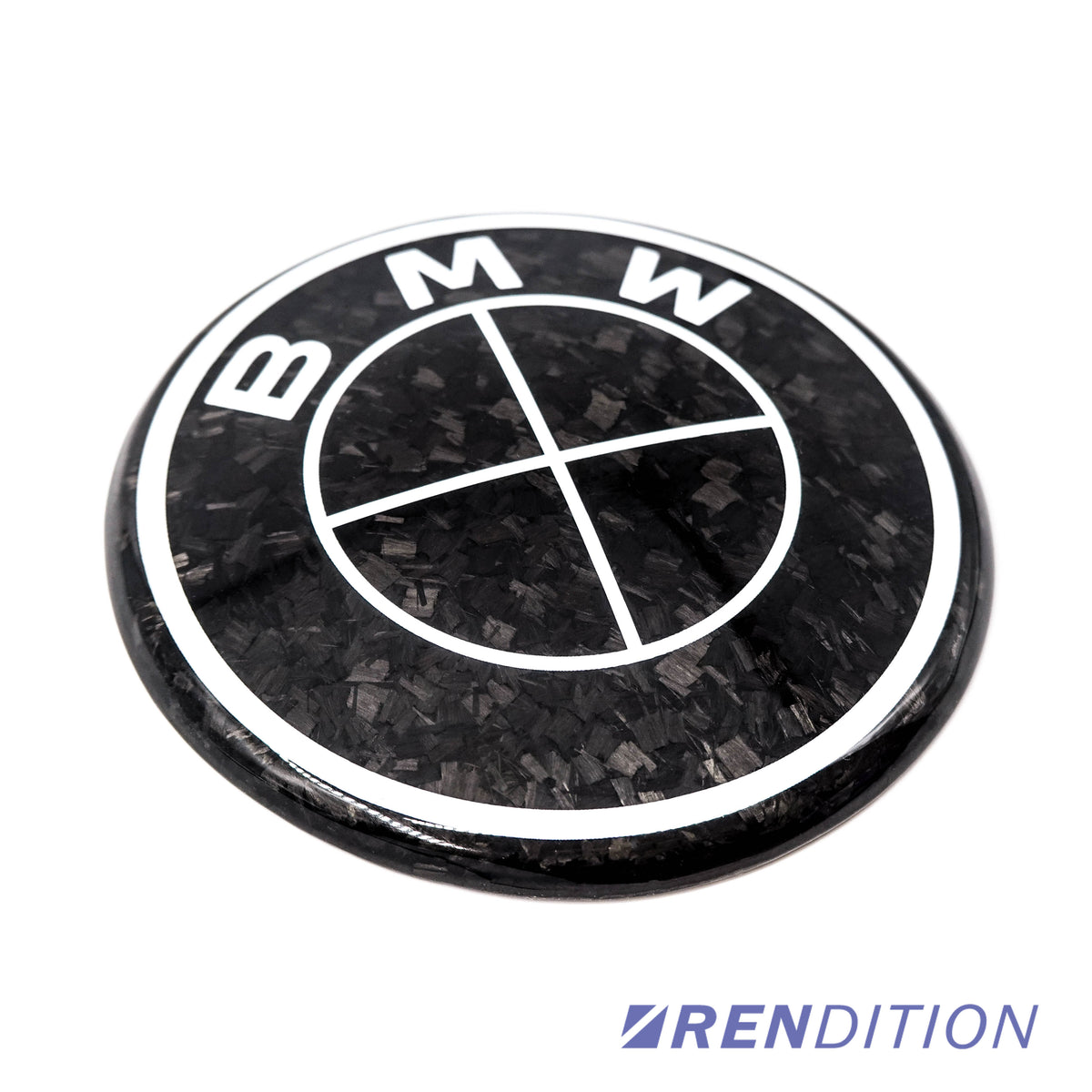 BMW carbon fiber emblem overlay covers M 50th minimalist front rear steering 82mm 74mm 46mm real carbon fiber

