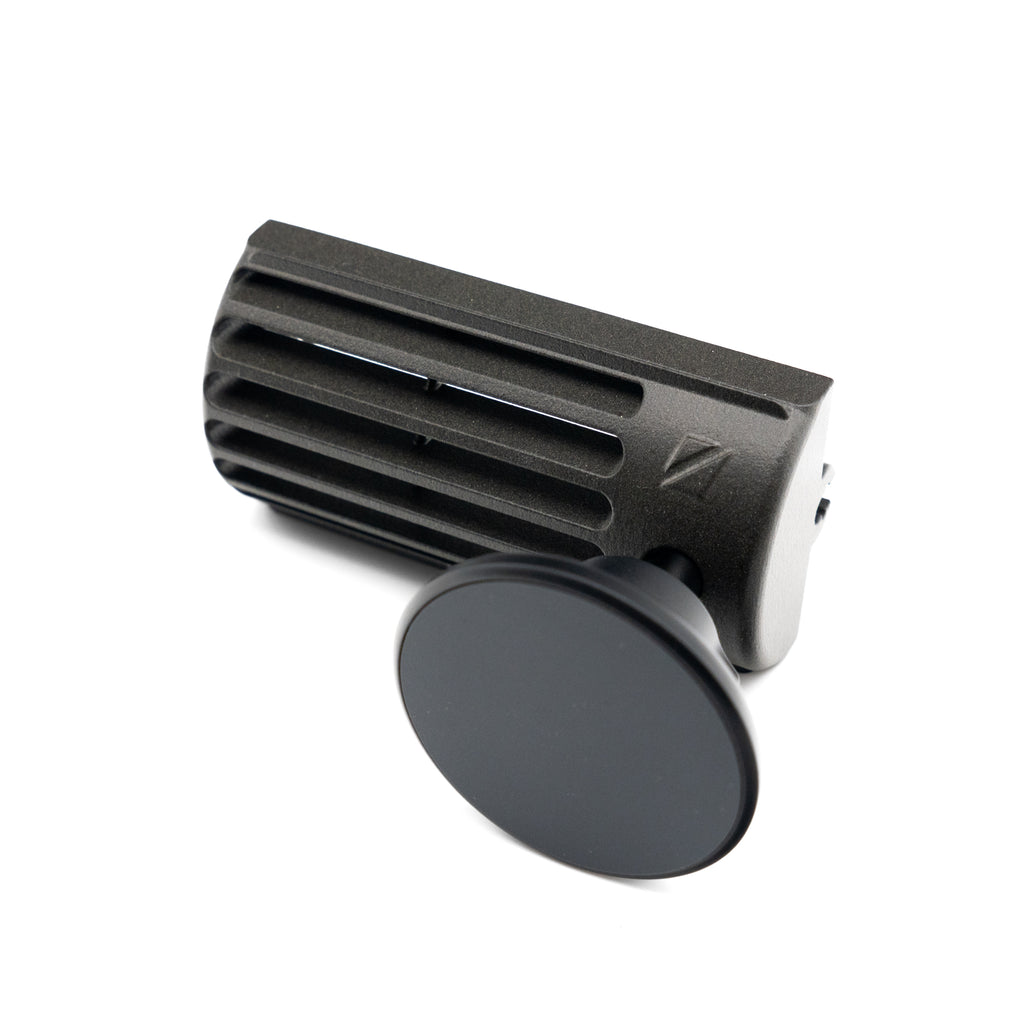 BMW E30 replacement vent section with magnetic phone holder and integrated ball mount