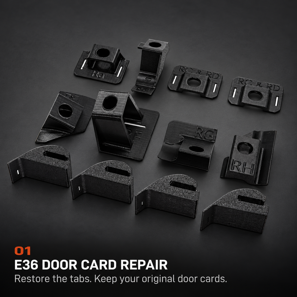 BMW E36 door card tab repair kit
