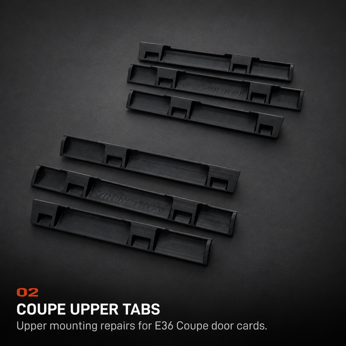 BMW E36 Coupe upper door card repair tabs