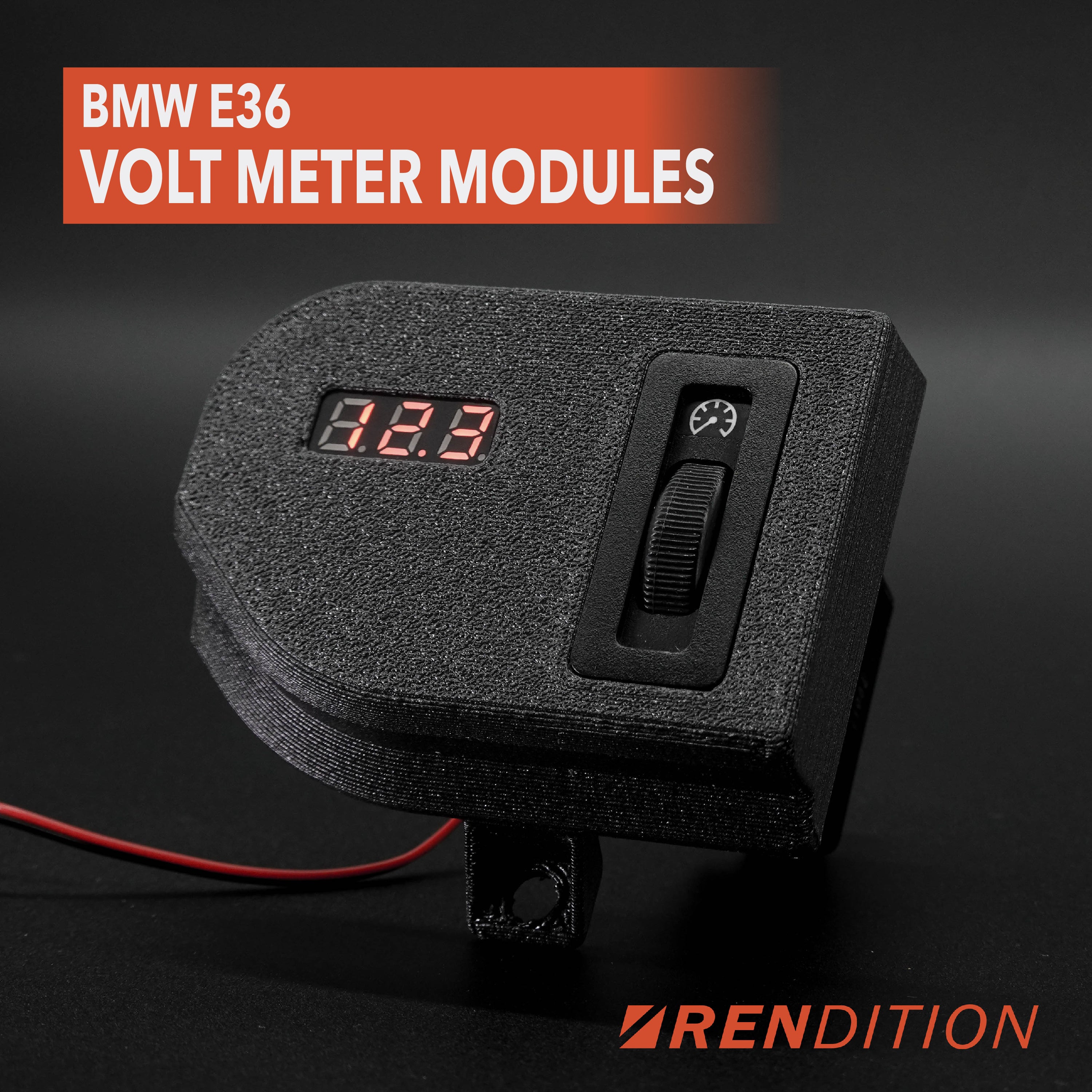 BMW E36 Instrument Cluster Dimmer Cover Volt Meter OEM Replacement Carbon Fiber

