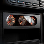 BMW E36 OBC lower console triple gauge kit installed