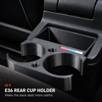E36 REAR CUP HOLDER. Make the back seat more useful.