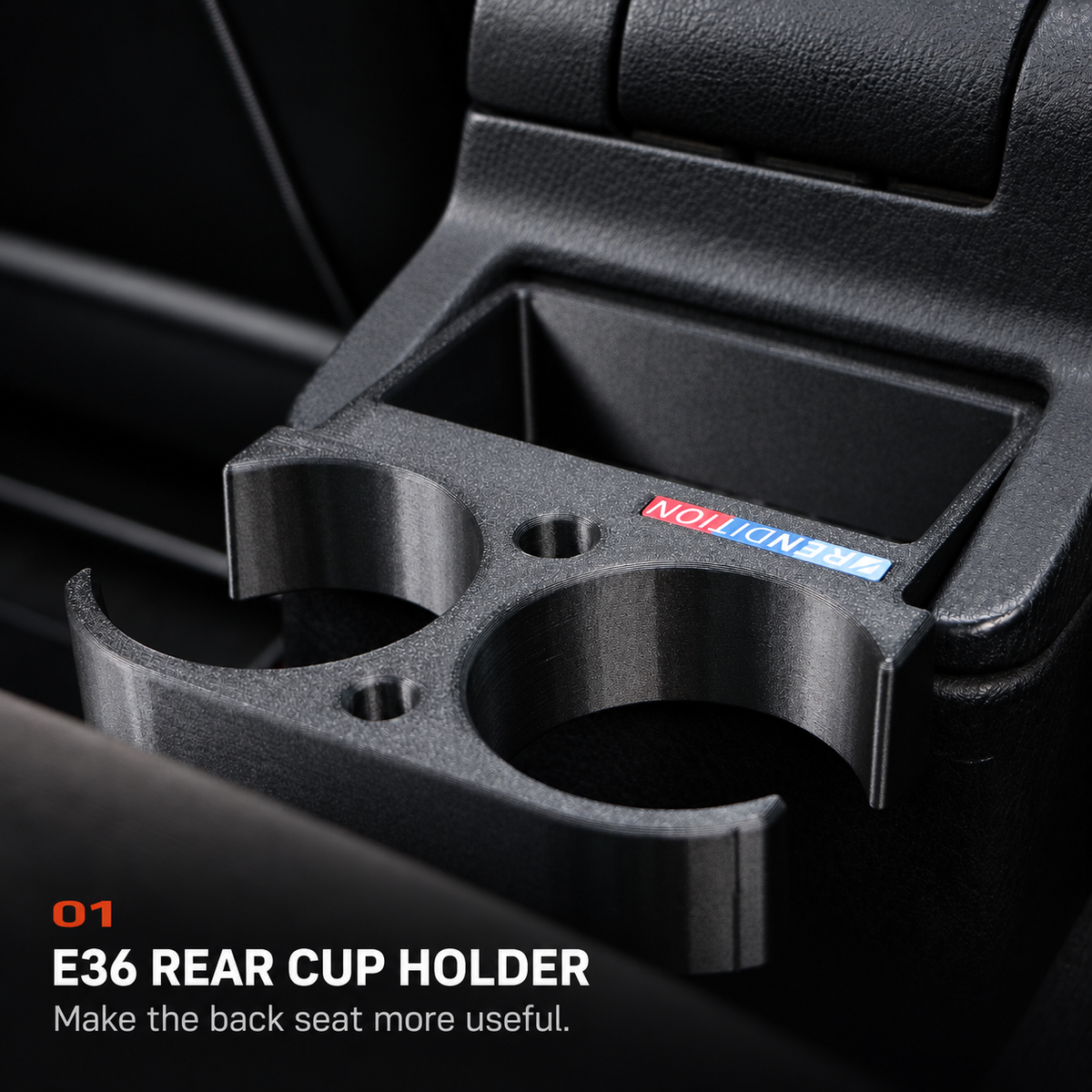 E36 REAR CUP HOLDER. Make the back seat more useful.