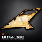 E38 PILLAR REPAIR. Keep your original trim in place.