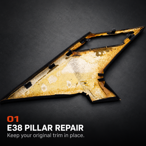 E38 PILLAR REPAIR. Keep your original trim in place.