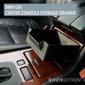 BMW E38 center console drawer conversion with OEM wood cover compatibility