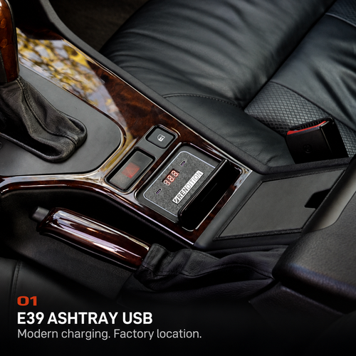 E39 ASHTRAY USB. Modern charging. Factory location.