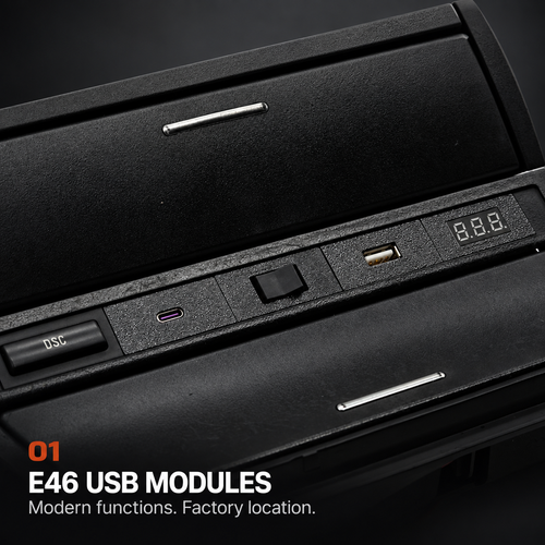 E46 USB MODULES. Modern functions. Factory location.