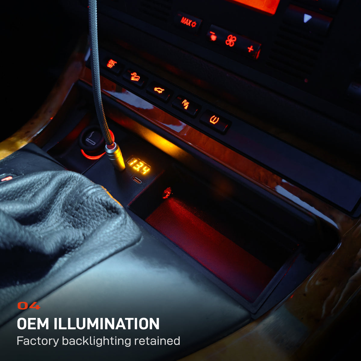 BMW E53 X5 USB charger retaining factory ashtray illumination