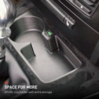 SPACE FOR MORE. 69 mm cup holder with extra storage. Rendition 03.