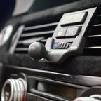 BMW E9x center phone mount with 17 mm ball, bracket detail.