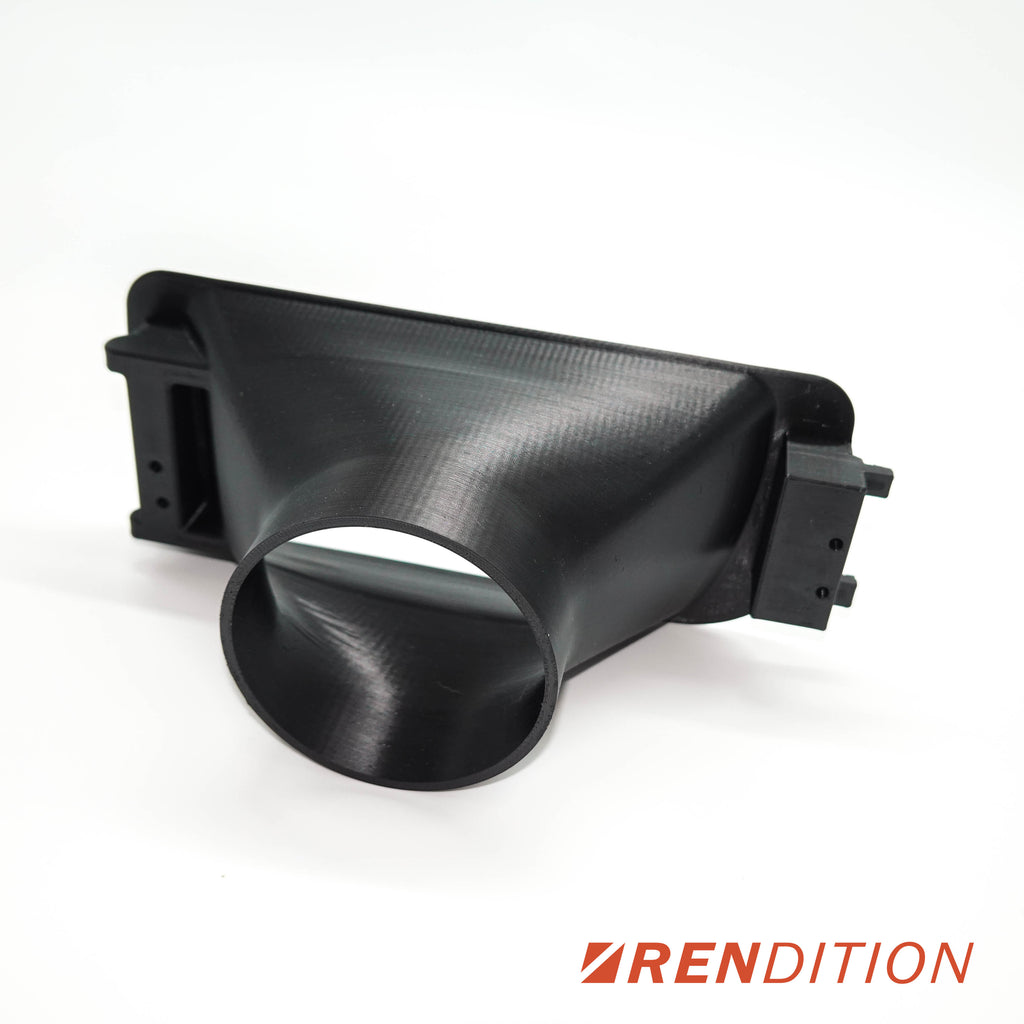 BMW E36 fog light intake duct replacing OEM fog light with ram-air setup