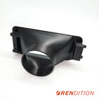 BMW E36 fog light intake duct replacing OEM fog light with ram-air setup