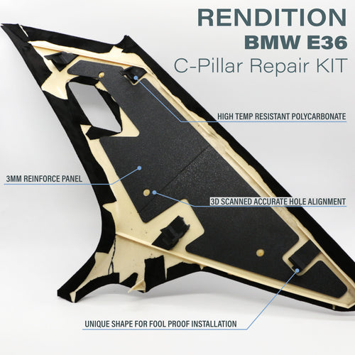 BMW E36 A B C Pillar Repair Kit - Full Set on Display