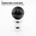 BMW billet automatic shift knob V2 carbon fiber knob silver body